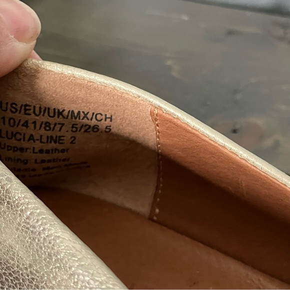 Gentle Souls Wedge Sandals 10 Women’s Gold Tan Espadrille Summer Casual Church - Picture 8 of 13